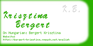 krisztina bergert business card